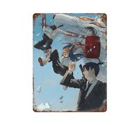 CXEEUDFFN Poster a tema anime Chainsaw Man Aki Hayakawa, decorazione da parete, poster in metallo moderno, decorazione per bar, 40 x 30 cm