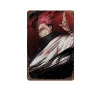 CXEEUDFFN Poster con stampa di stalla a due facce con personaggi anime e ritorno incantesimo, decorazione da parete, poster in metallo, decorazione moderna per bar, 30 x 20 cm