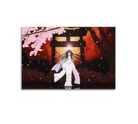CXEEUDFFN Poster decorativo da parete a tema anime, motivo Hell Girl su tela, decorazione moderna per camera da letto, per camera da letto, 50 x 75 cm