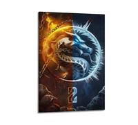 CXEEUDFFN Poster decorativo da parete su tela, motivo: Mortal Kombat Ice and Fire, poster decorativo moderno per camera da letto, 40 x 60 cm