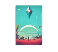 CXEEUDFFN Poster decorativo da parete su tela, motivo: No Man's Sky, arte moderna, per camera da letto, 20 x 30 cm