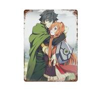 CXEEUDFFN Poster dei personaggi dei fumetti The Rising of The Shield BraveWall Decor Art Metal Tin Poster Modern Bar Decorations40x30cm
