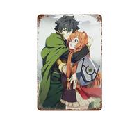 CXEEUDFFN Poster dei personaggi dei fumetti The Rising of The Shield BraveWall Decor Art Metal Tin Poster Modern Bar Decorations30x20cm