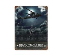 CXEEUDFFN SEAL Team Six - Poster del film The Raid on Osama Bin Laden, decorazione artistica da parete, poster in metallo, decorazione moderna per bar, 40 x 30 cm