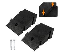 CXEGCCUF Rampa per marciapiede da 2 Pezzi, Altezza di Rialzo da 6", Rampe per marciapiede in plastica Resistente e Leggera Portatile per marciapiede, vialetto, Auto, Scooter, Bici, Moto (Co