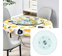 CXEGCCUF Vassoio da Portata Girevole per Tavolo da Pranzo in Vetro Temperato 20"-39" Piatto Girevole Lazy Susan Piatto da Portata Rotondo Resistente da Tavolo per Cucina di Casa Hotel Grand