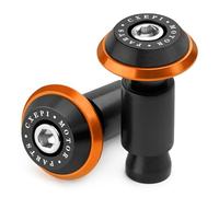 CXEPI 2Pcs Manopole Blocco 7/8" 22mm Contrappesi per manubrio Set Moto Manubrio Blocco Manopole Tappo Alluminio Universali,Arancione