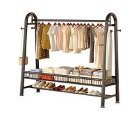 CXFSCD Appendiabiti da Terra con cestini portaoggetti e scarpiera, Resistente all'Usura e Anti-Graffi, Alta stabilità strutturale, Accesso Facile, Facile Montaggio(Size:100 * 170CM,Color:Nero)