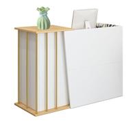 CXFSCD Banco Reception Semplice Moderno con cassetti con Serratura, Diverse opzioni di archiviazione per Negozi di Abbigliamento supermercati(Size:120CM,Color:Caldo Bianco)
