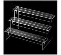 CXGBQSJ Riser Espositivo in Acrilico Trasparente Terzo Livello per Merchandising Retail e Stoccaggio Domestico, Supporto Multilivello per Piccoli Oggetti,19cm