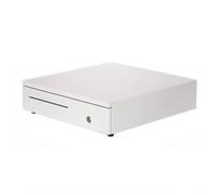 CXGFRGH Cassetto portadenaro per supermercati, Cassetto for registratore di Cassa Quadrato Piccolo con Vassoio for Contanti Completamente Rimovibile for 5 Banconote/4 Monete(Bianco)