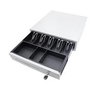 CXGFRGH Cassetto portadenaro per supermercati, Organizzatore di Contanti, Contenitore for Denaro, registratore Cassa Commerciale, Sistema POS elettronico(Bianco)