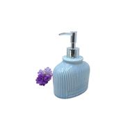 CXGFRGH Dispenser per Sapone, Distributori di Sapone in Ceramica, Colore Azzurro, Smalto screpolato, Pompa for con ugello in plastica, Pompe for premere contenitori Vuoti, lozione