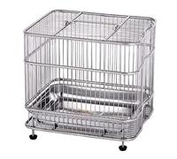 CXGFRGH Gabbia per Uccelli, Gabbie for Uccelli Gabbie for in Ferro battuto for in Metallo Portatili Semplici trasportini for retrò Casetta for ad Alta capacità(Silver Small)