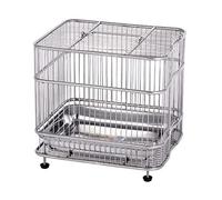 CXGFRGH Gabbia per Uccelli, Gabbie for Uccelli Gabbie for in Ferro battuto for in Metallo Portatili Semplici trasportini for retrò Casetta for ad Alta capacità(Silver Medium)