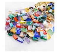 CXGFRGH Piastrelle Mosaico, 250 g di frammenti Mosaico Fai da Te Forma Irregolare, Fatti a Mano, in Pietra, Ghiaccio, Giada, Porcellana, Cristallo, Vetro, Particelle Colori Misti