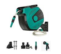 CXGFRGH Raccolta Tubi， Avvolgitubo da Giardino Retrattile, avvolgitubo da Parete da 1/2" x 100 Piedi con riavvolgimento Automatico