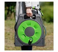 CXGFRGH Raccolta Tubi， Set for Lavaggio Auto, Carrello avvolgitubo con Tubo Flessibile da 25 m/80 Piedi, Organizer for riporre Il Tubo dell'Acqua Esterno for Giardino,(Green)