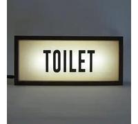 CXGFRGH Segnaletica per Servizi igienici, con Telecomando, Superficie acrilica e Custodia in Legno, Cartello Decorativo da Parete for Negozio, Bar, Pub, Club, bagni pubblici