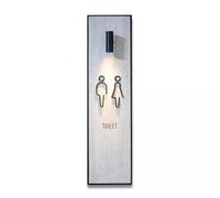 CXGFRGH Segnaletica per Servizi igienici, Insegna Luminosa da Bagno Uomo e Donna a Parete, Ideale for Ufficio, attività Commerciale o casa, for Porta, 45x9,5 cm