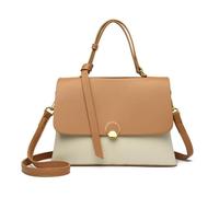 CXHasmotic Borsa da donna color block Borsa versatile a spalla e a tracolla | Cartella con patta con chiusura rotonda, borsa da donna con manico superiore multiuso
