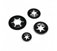 Cxiang-Rondelle piatte 65Mn Steel 304 Stainless Steel M2 To M12 External Circlip Self-Locking Retaining Clip Push On Shaft Bearing Snap Ring Washer, Rondelle piatte(Black 65mn steel,50pcs M6x14)