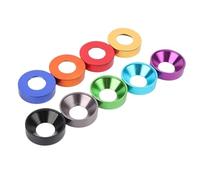 Cxiang-Rondelle piatte M2 M2.5 M3 M4 M5 M6 M8 Aluminium Alloy Conical Washers Colorful Spacers Gasket, Rondelle piatte(Orange,M2.5)
