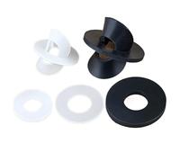 Cxiang-Rondelle piatte M2 M3 M4 M5 M6 Nylon Washers Rubber Plastic Washers Ultra-thin Insulating Flat Washers, Rondelle piatte(M6x12x1mm(200pcs),Black)