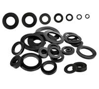 Cxiang-Rondelle piatte M3 M4 M5 M6 M8 M10 M12 Black Plastic Rubber Flat Washer Plane Spacer Insulation Gasket Rings For Screw Bolt, Rondelle piatte(M8x16mm 50PCS)