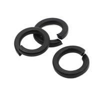 Cxiang-Rondelle piatte M3 M4 M5 M6 M8 M10 M12 M16 M20 M24 M27 M30 Black Grade 8.8 Carbon Steel Washers Gaskets Spring Lock Washer, Rondelle piatte(50pcs M6)
