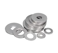 Cxiang-Rondelle piatte M4 *7/8/9/10/12/14/15/16/18/20/25/30mm 304 Stainless Steel Flat Washers Plain Gasket Pad Ring Thick 0.5/0.8/1.0/2.0mm, Rondelle piatte(M4x9x0.8-50pcs)