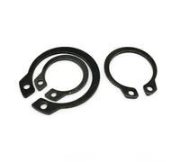 Cxiang-Rondelle piatte M6 To M40 304 Stainless Steel Black 65mn Manganese Shaft Retaining Snap Ring Washer Bearing C Type External Circlip, Rondelle piatte(Manganese steel,M17 25pcs)