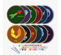 CXINLky 12 pezzi Dipingere Secondo I Numeri Costellazione Tovagliette Fai da Te Dipingere Con I Numeri, Sottobicchieri Antiscivolo per Ciotola Pentole, Padelle-03 Stelle