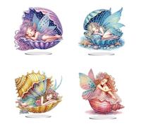 CXINLky DIY Diamond Art Painting Fata Decorazione da tavolo 5D Diamante Painting Shell Dormire Fata Decorazione da tavolo Diamante Pittura Stand Set Arte per Principianti Regalo Della Casa Decorazione