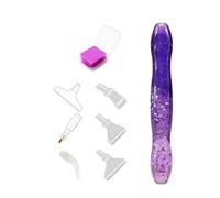 CXINLky Set di 13 penne per diamond art painting con 6 punte e 6 colla per trapano, per pittura fai da te, ricamo, strumenti per nail art e tecniche di pittura-09