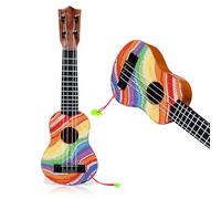 CXINLky Ukulele fai da te Diamond Art Painting Creative Diamond Art Ukulele con plettro per principianti 09 linee colorate