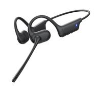CXK Cuffie aperte con microfono, Bluetooth 5.4, doppia cancellazione del rumore, per chiamate chiare, leggere da 23 g, con pulsante mute, 12 ore di riproduzione per chiamate, riunioni, guida
