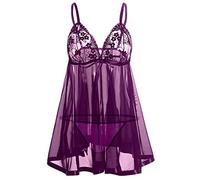 CXKOLD Donna Miss Lingerie Mini Abito Donna Hot Maglia Intima Termica Uomo Babydoll Azzurro Corsetto Modellante Fianchi sexydonna Giochi Donna Lingerie Camicia da Notte