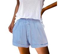 CXKOLD Pantaloncini antisfregamento Donna Shorts Donna Palestra Baggy Jeans Donna Corti Wide Leg Jeans Pantaloni Donna Estivi Borsa di Jeans Donna Vestiti Estivi Copricostume Mare Donna