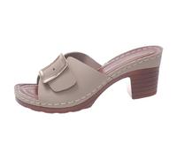 CXKOLD Sandali Trekking Eleganti da Donna Con Tacco Argento, Zeppa Nera, Altezza Media, Tacco Quadrato, Cinturino