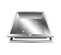 Cxlly Coperchio Quadrato in Acciaio Inox per Fossa Settica, Copertura per Fognatura Integrata, Chiusino per Prato con Fori di Drenaggio, per Aree Verdi, Parchi, Prati(80cm/31)