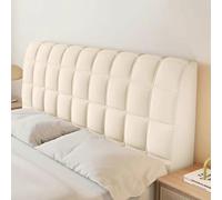 CXLT Copri Testata Letto Matrimoniale Singolo Copri Testiera Imbottito/Pelle/Legno Protezione Schienale Letto Antipolvere Copertura Velluto Di Cristallo Elastica Fodera Testate Letto(190cm,Beige)