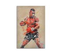 CXMAKNZ Dipinto in ferro di Mike Tyson, tela decorativa ad olio, da appendere, per casa, soggiorno, camera da letto, sala da pranzo, 30 x 45 cm, senza cornice