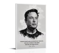 CXMAKNZ Poster applicabile a Elon Musk tela pittura a olio pittura decorativa arte poster appeso casa soggiorno camera da letto sala da pranzo parete 20 x 30 cm, stile cornice