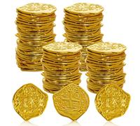 CXNXFD 100 monete d'oro per bambini, moneta del tesoro dei pirati, monete romane, tesoro dei pirati, per giochi da tavolo per bambini, festa dei pirati, festa del tesoro, compleanno dei bambini