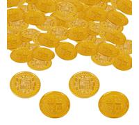 CXNXFD 100 monete d'oro pirati, monete da gioco per bambini, per feste di compleanno dei bambini, pirati, avventure, caccia al tesoro, eventi
