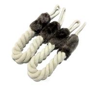 CXNXFD 2 fermaporta in cotone con chiusura a scatto per casa, con anelli che appendono alla porta per animali domestici, nodo decorativo in corda di cotone per fermare la porta (marrone)
