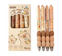 CXNXFD Capybara, set di 4 penne cancellabili Capybara, cancellabili, cancelleria per scuola, ufficio