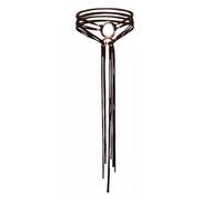 CXNXFD Cintura in pelle vichinga, cintura medievale con anelli in metallo oro rosa, marrone, larghezza 2,5 cm, stile vintage, per uomo e donna, accessorio per costume nordico LARP