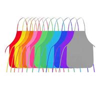 CXNXFD Grembiule per bambini, 12 colori, adatto per dipingere, cuocere, cucinare camici, 12 diversi colori vivaci, One Size Fits All (3-8 Jahre)